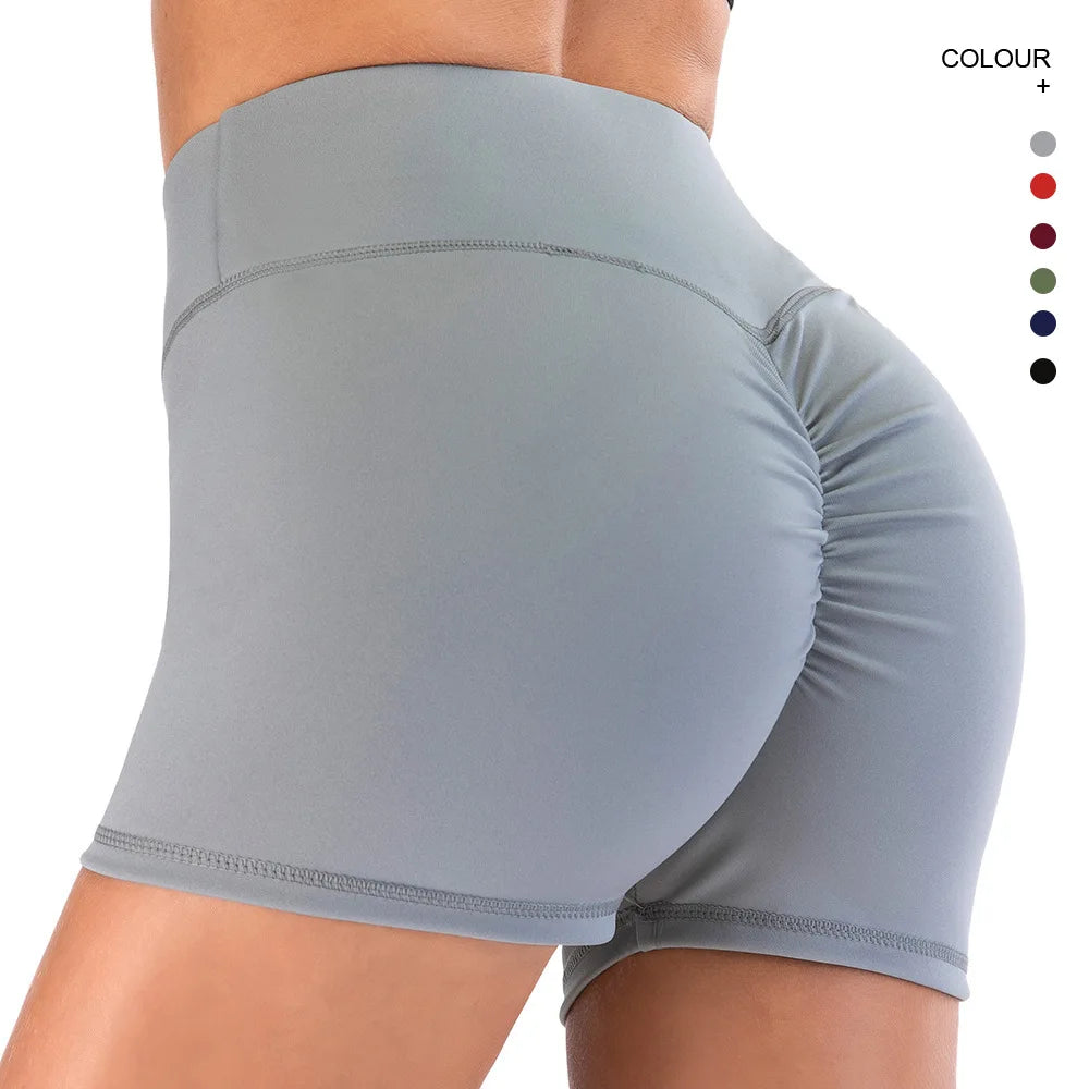 Women Sports Booty Short Scrunch Ruched Running Workout Fitness Active Wear Butt Lifting Yoga Spandex Shorts