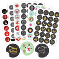 Adhesive Number Sticker Set 1-24 Christmas Advent Calendar Countdown Cookies Candy Bag Sealing Stickers Numbered Decorations