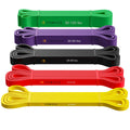 Custom Logo & Color 208 cm Fitness Circle Band Latex Exercise Stretch 5-Level Resistance Bands Set Loop Pull Assist Workout