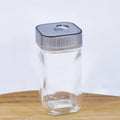 100ml Square Glass Spice Containers Shaker Lids Airtight Plastic Food Grade Classic Style Multifunction Design for Kitchen Use