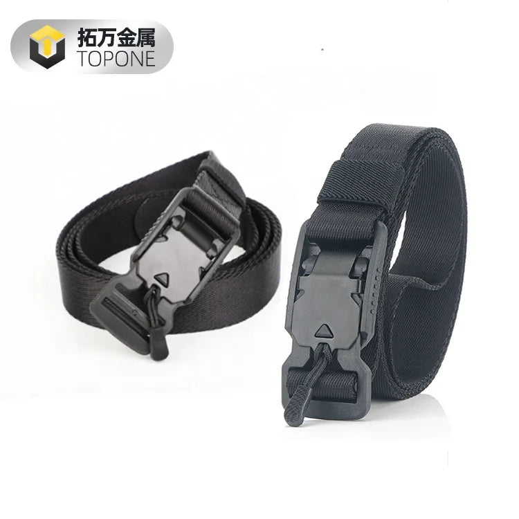 New 1.5\" Nylon Fabric Belt with Zinc Alloy Metal Quick Release for Buckle Heavy Duty Tactical Belt for Men