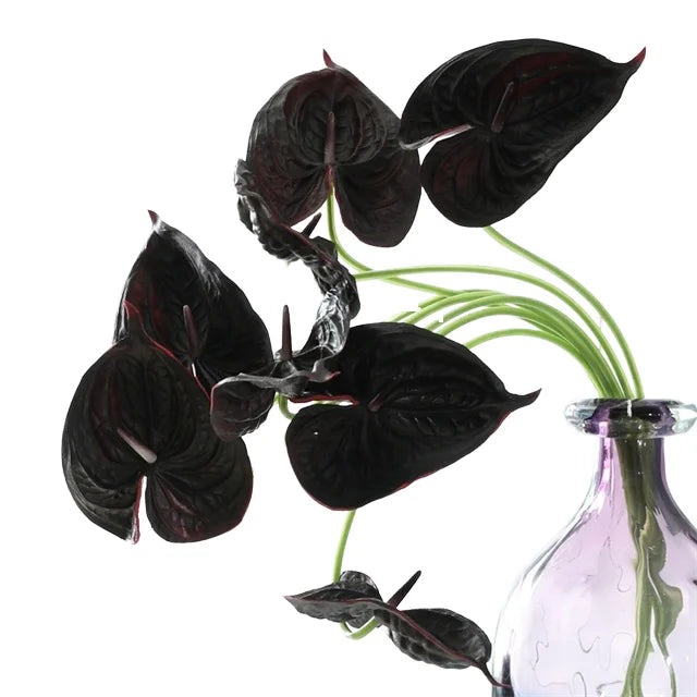 Wholesale 50 Pcs Handmade PU Artificial Anthurium Flowers Home Garden Decor Wedding Christmas Valentine's Day Easter Photo Props