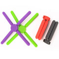 Silicone Anti-Scalding Foldable Pot Bowl Mat Cross-Folding Heat Insulation Coaster