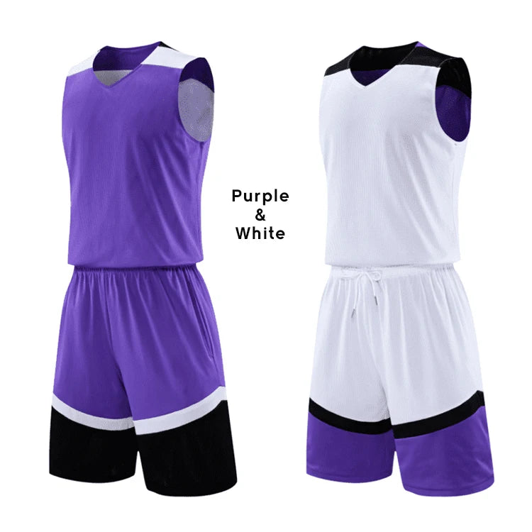 Custom Logo Printing Reversible Basketball Jersey Sublimated Basketball Shirts Vest Quick Dry Breathable Basketball Uniform