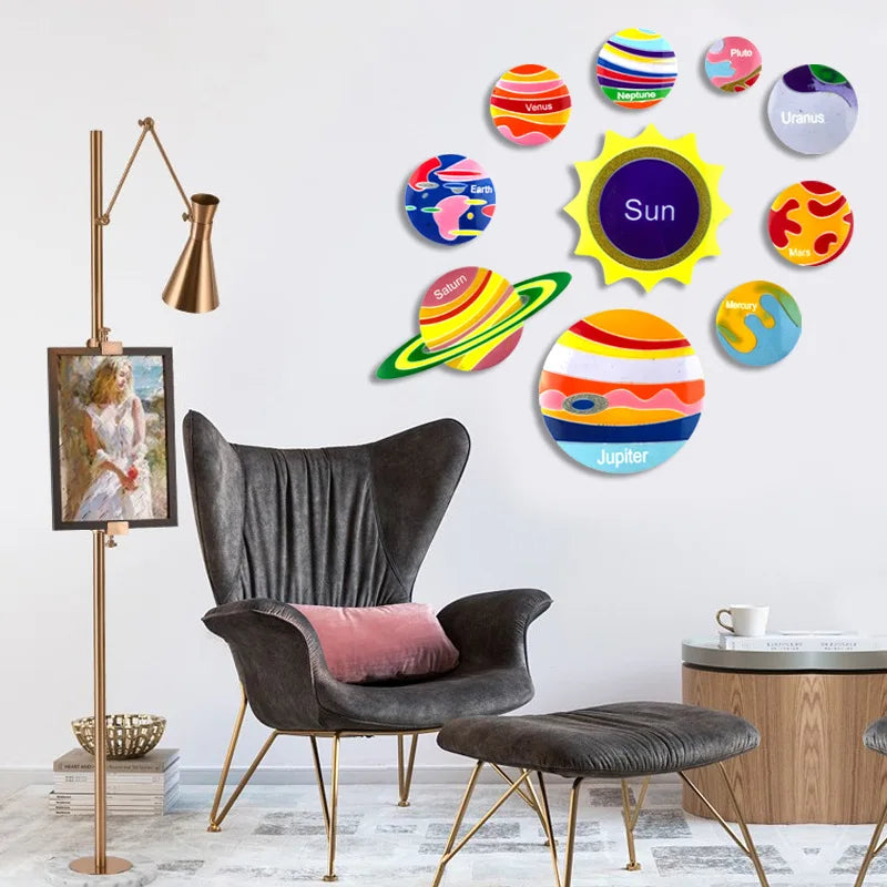 Outer Space Solar System Universe Planets Alien Galaxy Home Decor Wall Hanging Silicone Mold Resin Mouldings