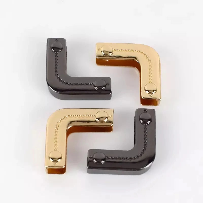 Meetee BF356 Alloy Bag Corner Handbags Strap Cover Clasp Protector Corners Decorative End Clips DIY Edge Banding Hardware Accessories