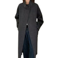 Custom Made Stand Collar Double Breasted Winter Long Handmade Cashmere Wool Coats for Women