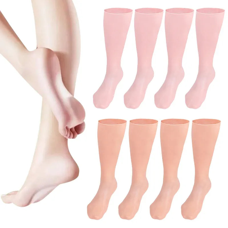Extra Long Moisturizing Socks Soften and Repair Chapped Skin Gel Socks Comfortable Spa Silicone Socks