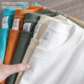 OEM Bulk Men's Heavyweight Knitted 100% Cotton Oversized Plus Size Short Sleeve Breathable Eco-Friendly Anti-Pilling T-Shirt