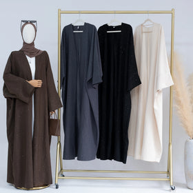 2023 Loriya New Autumn Winter Dubai Abaya Designs Islamic Clothing Women Muslim Abaya Thick Polyester Cardigan Abayas