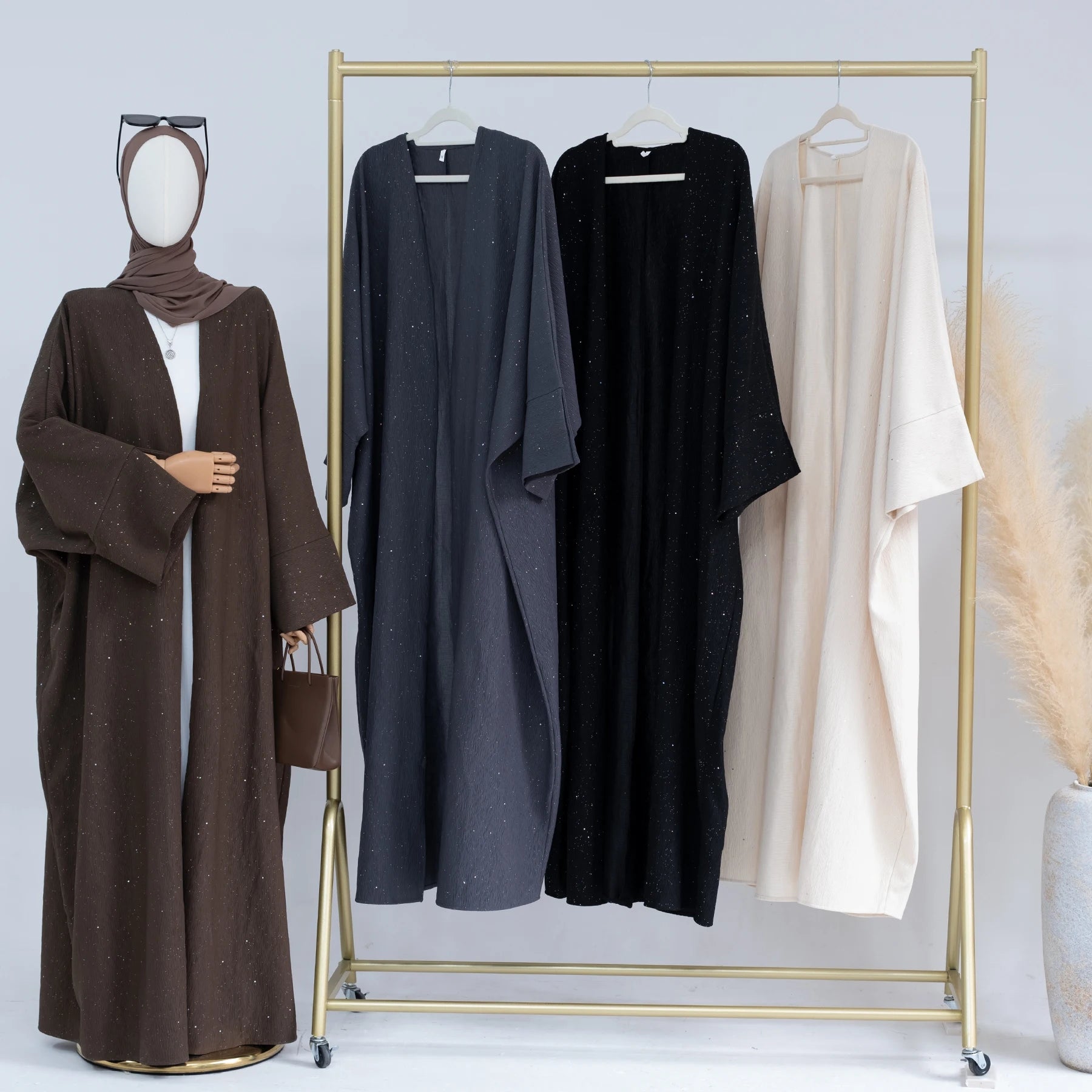 2023 Loriya New Autumn Winter Dubai Abaya Designs Islamic Clothing Women Muslim Abaya Thick Polyester Cardigan Abayas