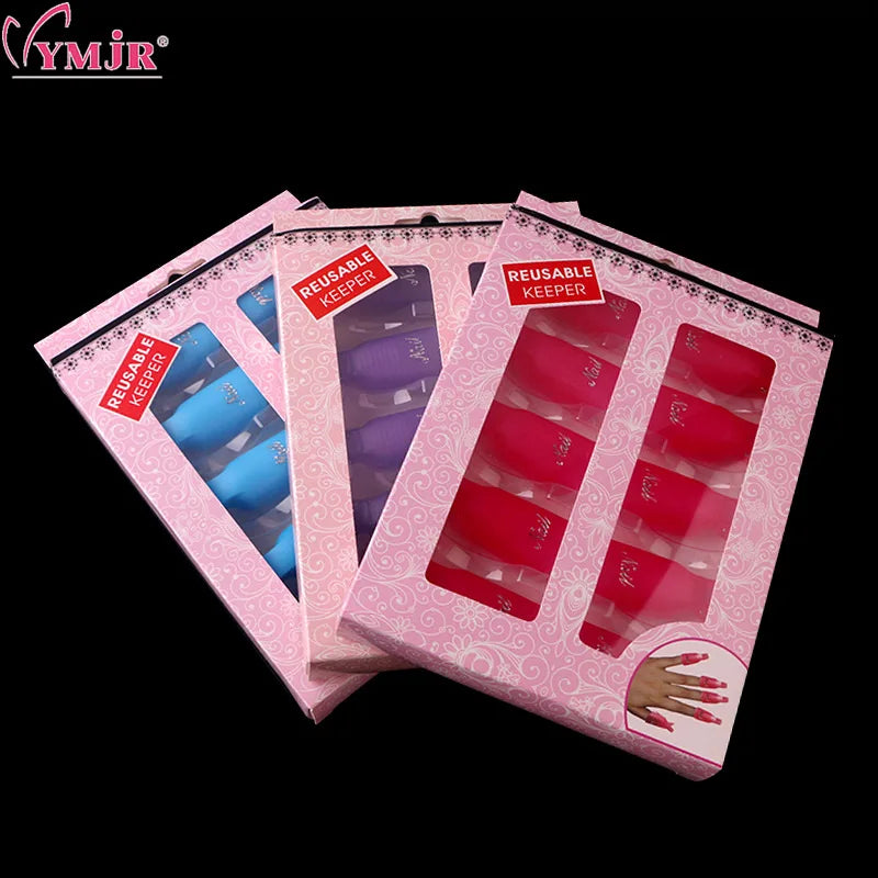 Professional Reusable UV Gel Nail Polish Remover Wrap Tool with Plastic Clips Portable Acrylic Nail Art Soak-off Cleaner