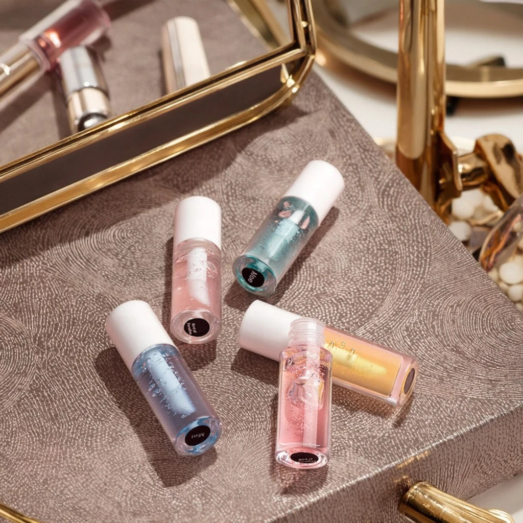 OEM Christmas Luxury Moisturizing Scented Lip Oils with Lip Gloss Base Oil Pigmented Lip Oil