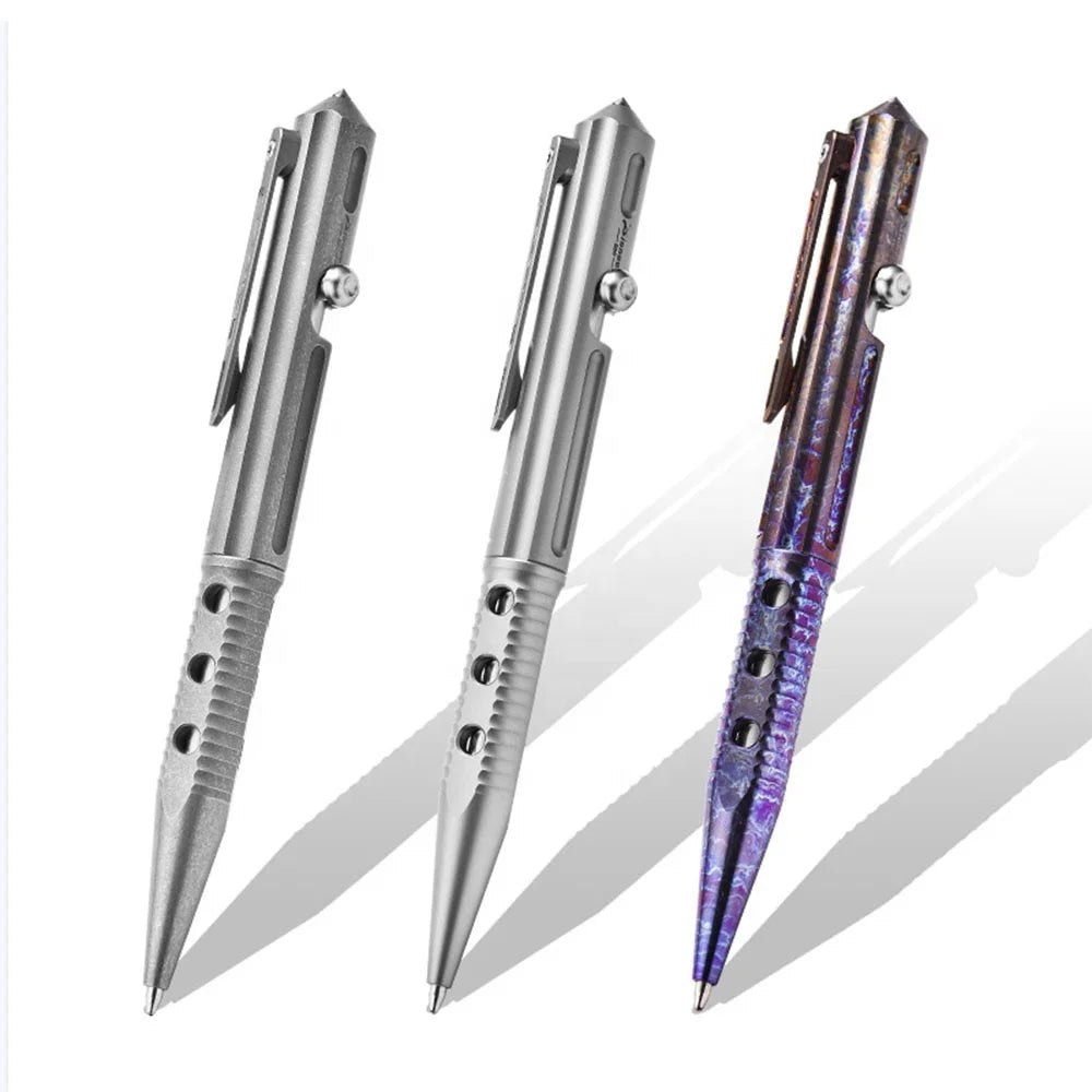Titanium Tactical Pen Outdoor Window Breaking Tool CNC Machined Wire EDM Unisex Business Signature Pen