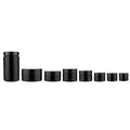 Hot Sale Small Glass Jars with Ultraviolet Protection Free Sample Glossy Black Screw Cap for Cream Moisturizer UV Lids
