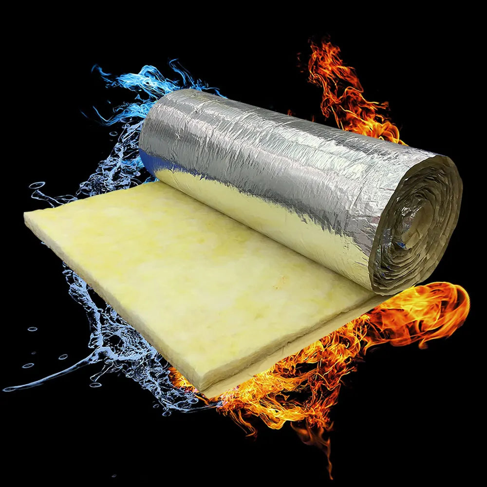 United Insulation 0.040 W/mk Workshop FSK Faced Insulating Glasswool Roll Fibreglass Wool Insulation Rolls Glass Wool Blankets