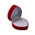 Wholesale Heart-Shaped Red Velvet Jewelry Case Wedding Ring Box for Storing Rings