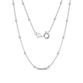 RINNTIN SC22 Factory Wholesale Plata 925 Al Por Mayor 925 Sterling Silver Side Chain Necklace With 2.0mm Ball Beads Men Women