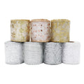 Custom Silver Gold Hot Stamping Christmas Wire Edged Ribbon Sheer Organza Printed Ribbon for Gift Package