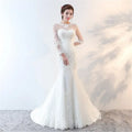 African Luxury Wedding Dresses Round Neck Wedding Gown New Design Mermaid Wedding Dresses