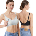 Nursing Bras for Breastfeeding One-Piece Support Comfort Maternity Bra Full-Coverage Seamless Wireless One Hand Clips Back Hook