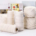 Free Sample Diameter Cotton Rope for Macrame 10mm Twisted Cord Decoration White Twisted Macrame Cotton Cord