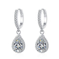 Happy Valentine's Day Water Drop Shape Moissanite Jewelry 925 Sterling Silver Drop Earring Joyeria Plata 925
