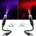 USB Atmosphere Lights Various Modes USB Star Projector Night Light with USB Port Romantic Atmosphere Decoration for Ceiling Car