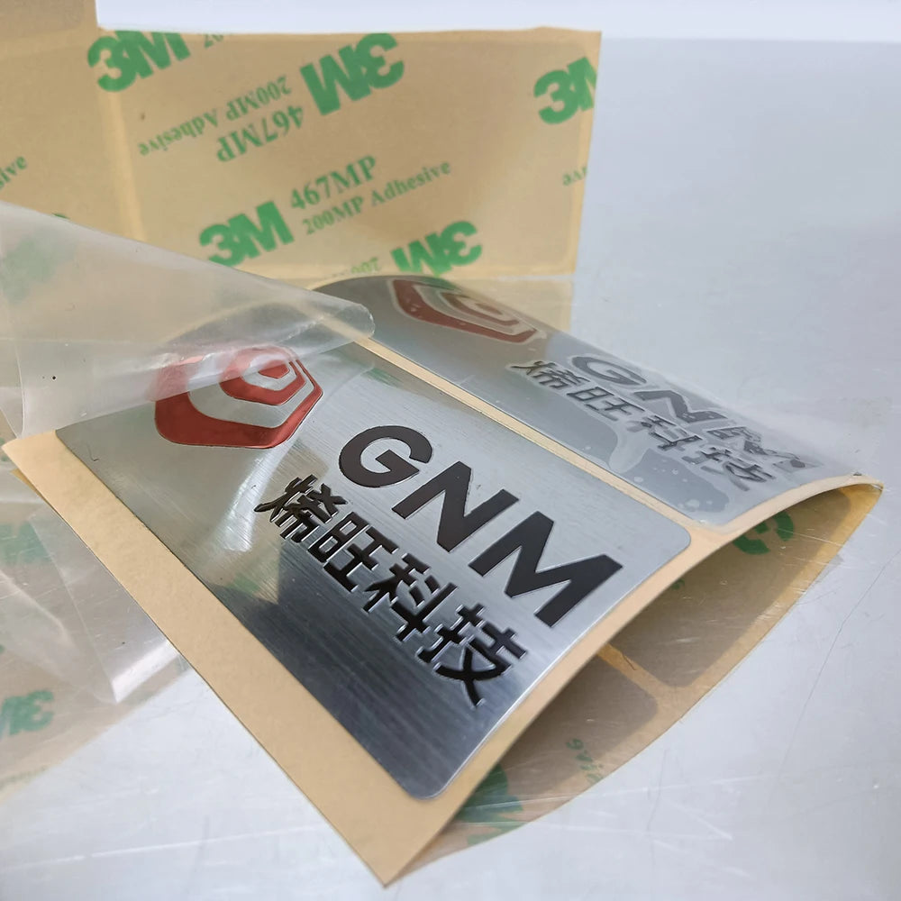 Custom Nickel Metal Transfer Label Private Logo Brand Badge for Apparel Gift and Nameplate Application