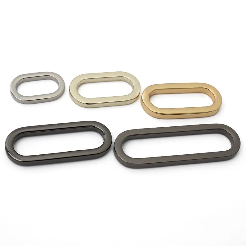 Solid Cast Welded Oval Ring 20/25/32/38/50mm - 5 Colors Metal Jump Rings for Handbag Leather Craft DIY Accessories Wholesale