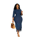 Recommend African Wear Office Worker Suit for Women Tassels Designer Dresses South Africa