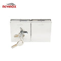 Polished Stainless Steel Glass Door Central Lock with Lock Box