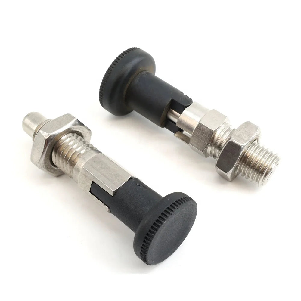 M6 M8 A2 A4 Long Knob Retractable Stainless Steel Spring Plunger Index Plunger with Lock Nut