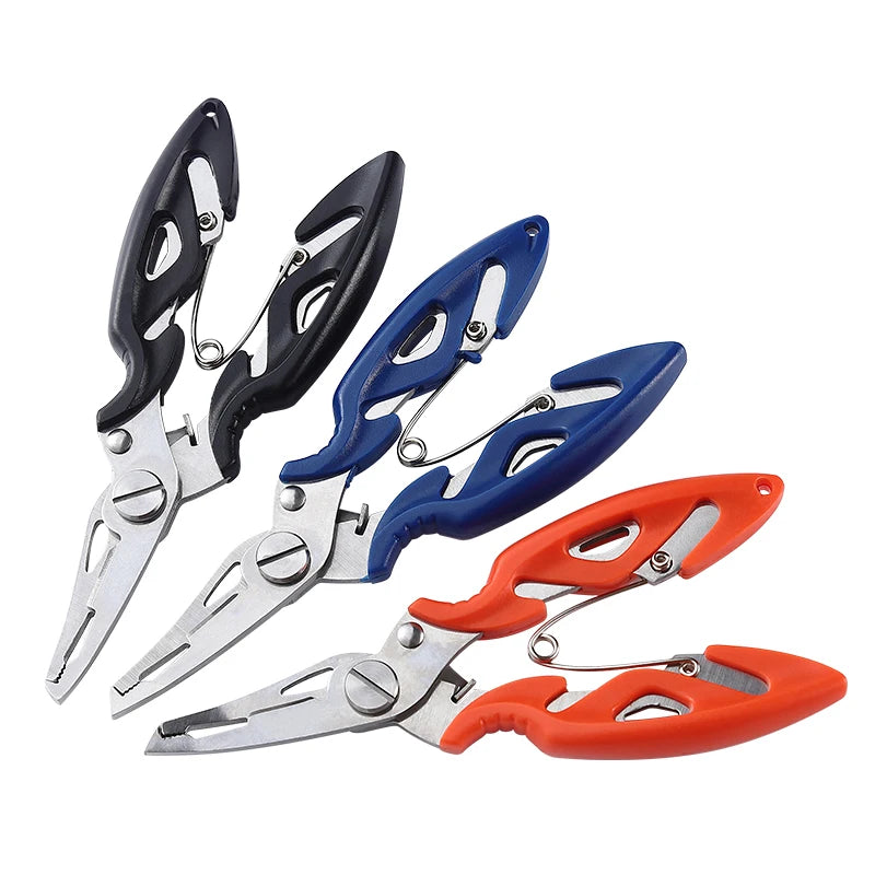 DIY OEM Stainless Steel Color Handle Outdoor Hunting Pocket Small Fishing Plier in Black Nylon Sheath