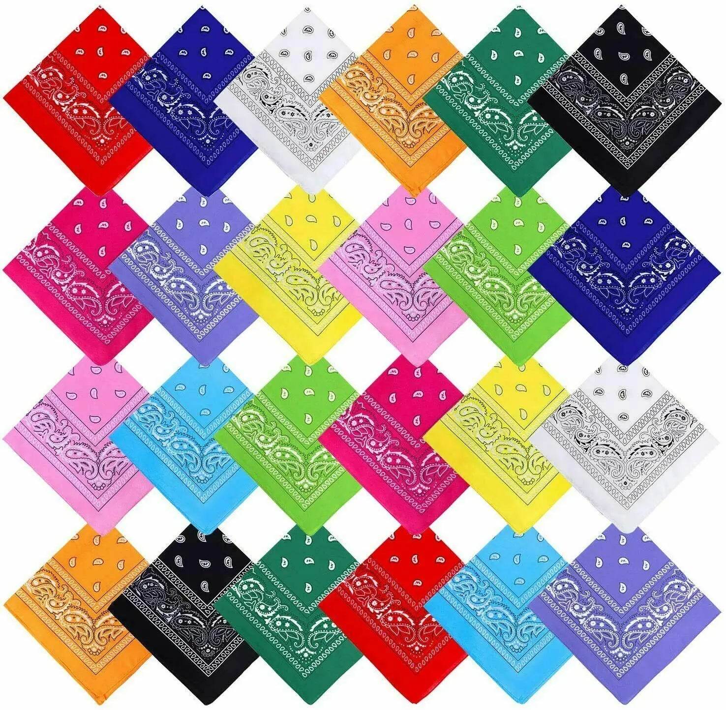 Wholesale 100 Cotton Promotion Custom logo Design Printed square Hair Accessories Headband Cowboy Party Custom Bandana for Sale