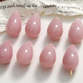 Dainty 13*24mm Pink Oversized Drop Shape Loose Beaded Glass Beaded Charm for DIY Jewelry Making Accessories