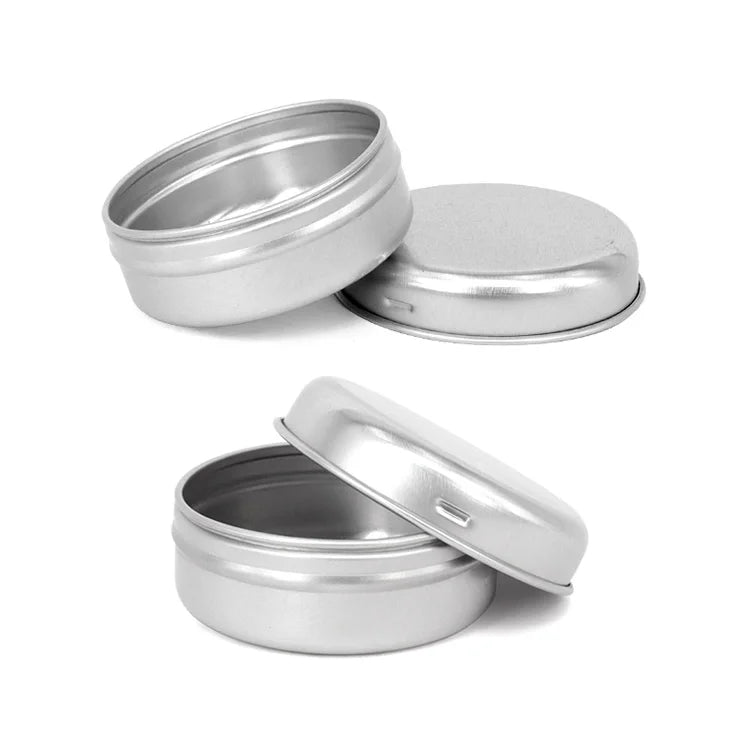 30ml Empty Gift Tin Box clear Lid Lip Balm Custom logo Tin Box Packaging Aluminum Metal Jar Container Tin Can