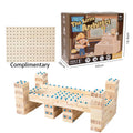 Popular Wooden Creative Construction Building Bricks Block Puzzle Kids DIY Assembly Set Early Education Toys for Kids Boys Girls