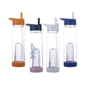NEW Eco-Friendly Plastic Fruit Infuser Drinking love Island Water Bottle with Lid and Straw Direct Drinking BPA Free for Sports