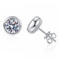 Luxury Jewelry Bubble S925 Sterling Silver Vvs Moissanite Stud Earrings for Men Women With Certificate Moissanite Jewelry