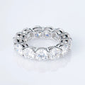 Stocks Fine Jewelry Moissanite Tennis Rings 925 Sterling Silver VVS1 DEF Color Round Shape Moissanite Rings Hip Hop Jewelry