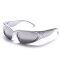 STORY T308 Fashion Blue Mirrored Sport Sunglasses Men 2022 New Silver Frame Cycling Sun Glasses Mercury Lens Glasses Custom Logo