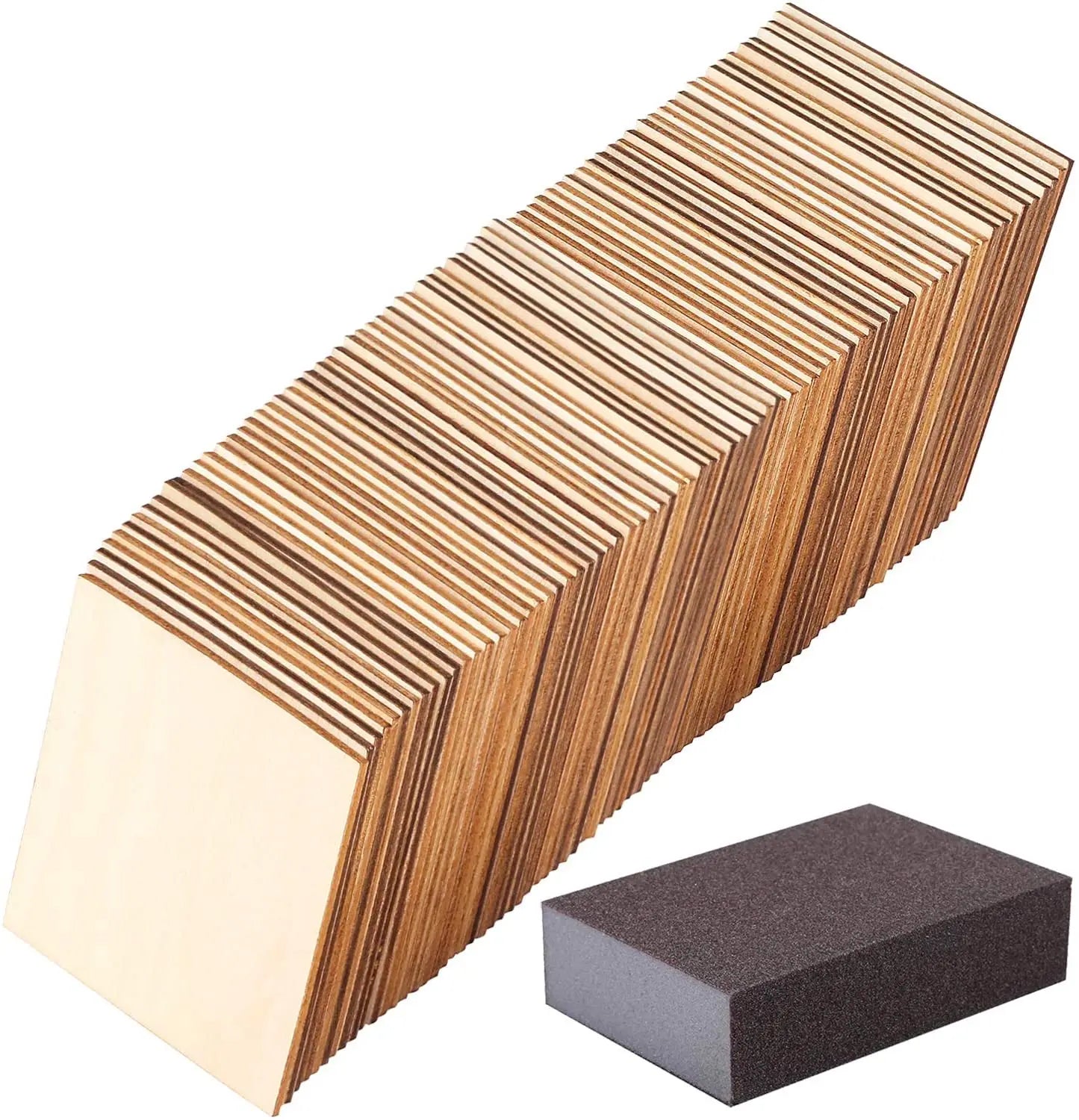 4 X 4 Inch Square Unfinished Plywood Pieces for Painting Writing DIY Arts & Crafts Projects-Eco-Friendly Customizable Size