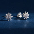 Wholesale Earrings Jewelry Rhodium Plated Cubic Zirconia Rudder Stud Earring 925 Sterling Silver Fine Jewelry Earrings