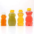 170ml Small Empty PET Transparent Cute Bear Honey Jar Straw Cups Drink Container Package Honey Bear Plastic Bottle