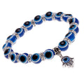 Fashion Simple Design  Turkish Blue Demon Eye Beaded Palm Charm Bracelet for Girl Beads Bracelets Jewelry