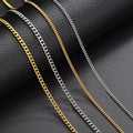 Olivia 2mm Gold Cuban Link Chain 18k Gold Chain Choker Stainless Steel Miami Cuban Curb Chain Necklace