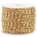 G1887 Fashion Titanium Steel Gold Plated Lip-shaped Link Chain for Necklace Chains Roll for Jewelry Making