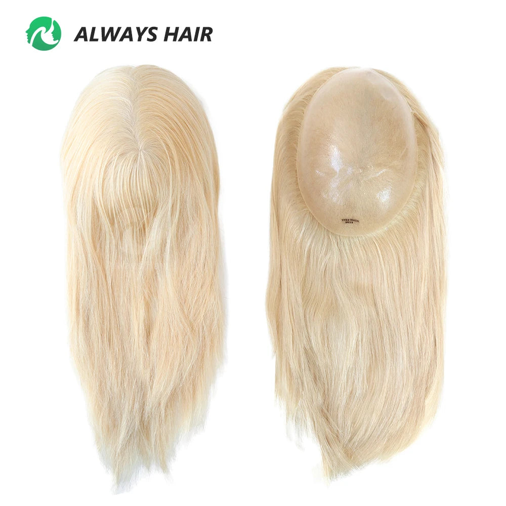 TP22INJ - 14" 16" All Injection Polyskin Women Toupee Human Hair