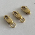 Premium 14K Gold Filled Lobster Clasp Rectangular Ending Brass Buckle for Bracelet Necklace Jewelry Components